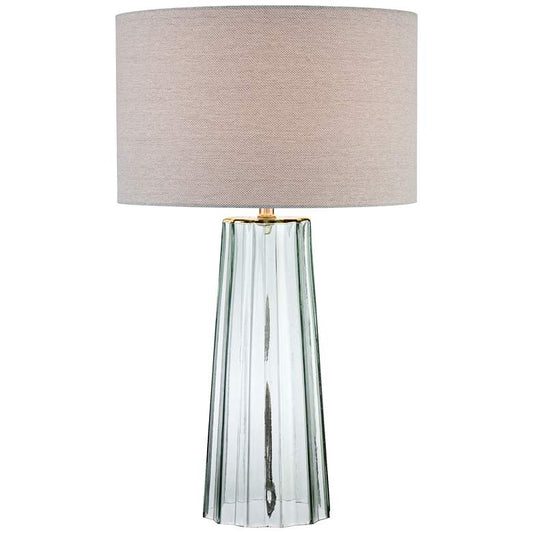 Lite Source Rogelio Clear Glass Tapered Column Table Lamp