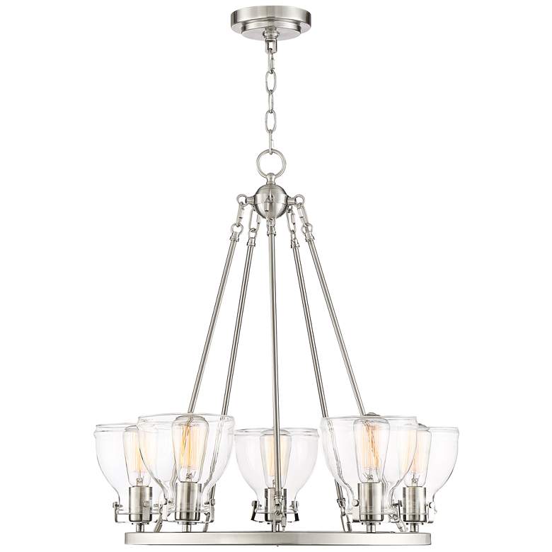 Bellis 24 1/2" Wide Brushed Nickel 5-Light Chandelier